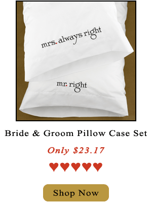 Shop the Bride & Groom Pillow Case Set